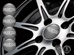 Sparco Décalques Jantes Voiture Logo Bombé Inclus